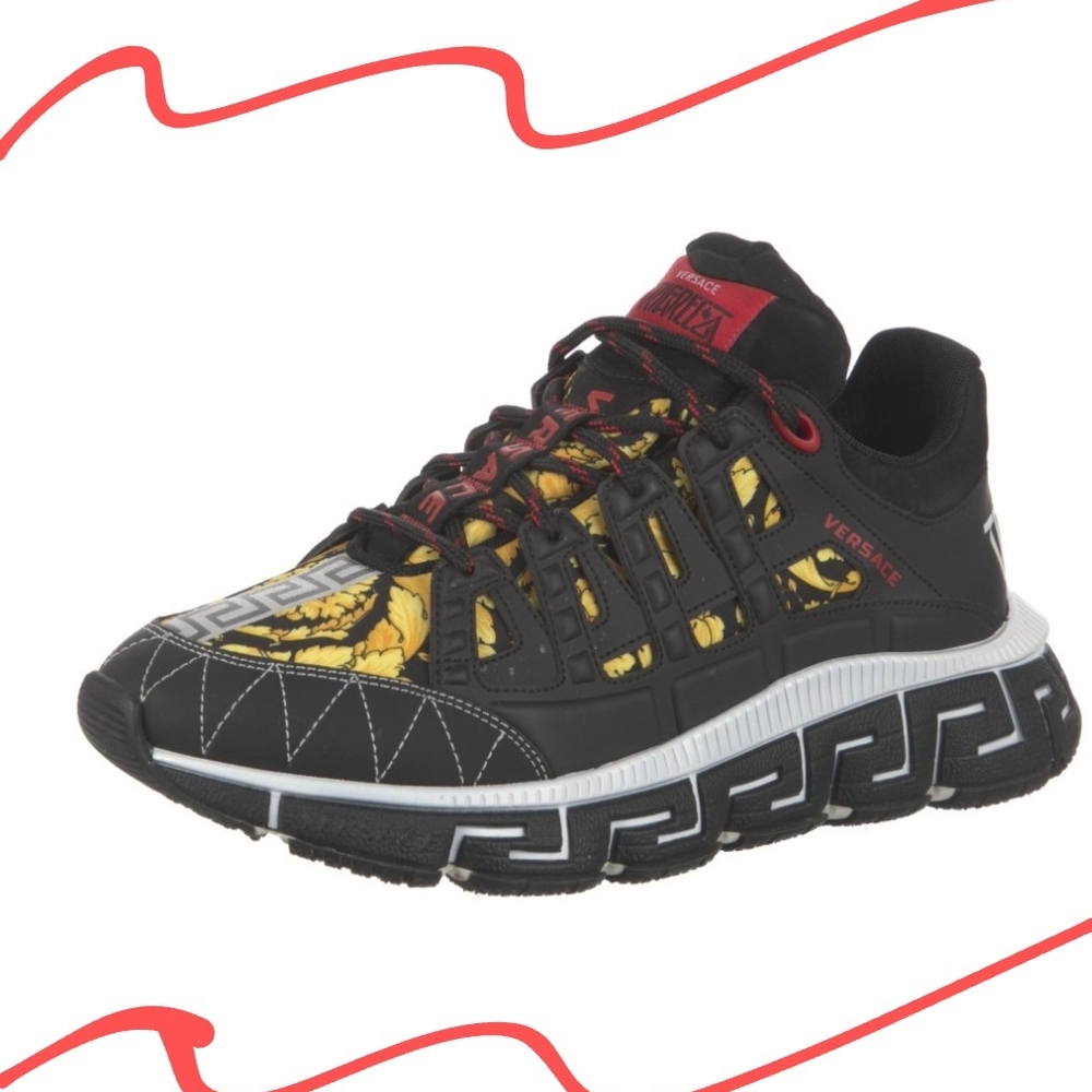 Versace Black and Yellow Sneakers